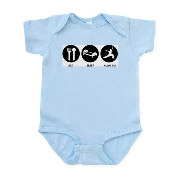 CafePress - Eat Sleep Kung Fu Infant Bodysuit - Baby Light Bodysuit, Size Newborn - 24 Months