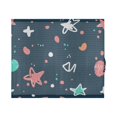 thumbnail image 2 of Hand Drawn Stars Door Side Curtain 54x40in Privacy Shade UV Protection Rod Pockets, 2 of 10