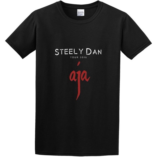 Men's Round Neck T-Shirt Steely Dan Classic Style Black