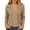 A Khaki, variant on Long Sleeve Shirts Women Cameland Women's Long Sleeve Notch V Neck Pleated Front Button Casual Loose Blouse Tops Army Green,XL
