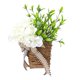 thumbnail image 2 of Flores colgantes artificiales con cesta, guirnalda de flores, decoración con dijes, regalo versátil, flores colgantes para el hogar, jardín al aire, 2 of 9