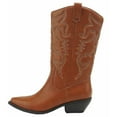 thumbnail image 2 of Shoes8teen Womens Faux Leather Western Cowboy Boots W/Traditional Embroidery, 2 of 4