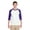 WHITE/ PURPLE, variant on Mens Heavy Cotton ¾-Sleeve Raglan 3 Pack