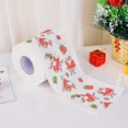 thumbnail image 3 of 1 rollo de papel higiénico navideño con temática de festival, papel higiénico de pulpa de madera impreso, regalos festivos, rollo de decoración de renos de Papá Noel, 3 of 5