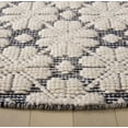 thumbnail image 3 of SAFAVIEH Martha Stewart Vermont Emory Floral Area Rug, Ivory/Navy, 6' x 6' Round, 3 of 10