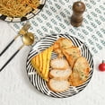 thumbnail image 5 of AHX Dinner Plates Ceramic Plate Set - 10 Inch Large Porcelain Round Plate Sets of 6 - Flat Modern Black Pattern Kitchen Dining Plates, 5 of 9