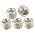 thumbnail image 1 of Unique Bargains 1/4' PT Thread Metal Internal Hex Head Socket Pipe Connector Silver Tone 5 Pcs, 1 of 1