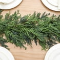 thumbnail image 4 of Guvpev 9FT Artificial Christmas Cedar Garland - Realistic Cedar Pine Needles Greenery Garland Christmas Decoration for Home, Table, Mantel, Wall, Winter, Stairs, Indoor Outdoor Holiday Party Decor, 4 of 9