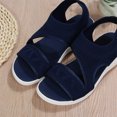 thumbnail image 4 of CQONEPT Womens Orthopedic Walking Sandals Sport Outdoor Hiking Water Sandals Thick Athletic Cushion Adjustable Strap Sandals with Comfortable Plantar Fasciitis Arch Support Size 9 Blue, 4 of 6