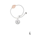 thumbnail image 2 of Delight Jewelry Domed Angels Wear Scrubs - Rose Goldtone Leaf Delicate Bracelet, 6.25+1.75", 2 of 4