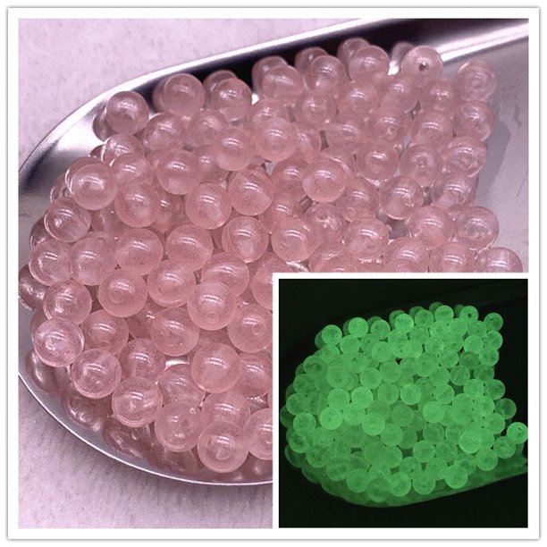 Cuentas luminosas fuertes de 6-8-10-12mm que brillan en la oscuridad, cuentas espaciadoras sueltas de pesca para marcar joyas, collar, pulsera DIY Tan Jianjun unisex