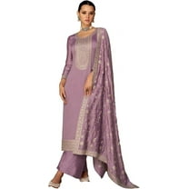 Indian Pakistani Bollywood Style Wadding Wear Sewn Shalwar Kameez Palazzo Suits ( purple, 3XL - 48 )