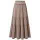 thumbnail image 1 of TaTaai Women's Spring Summer Casual Skirt Solid Color Elastic Waist with Pockets Pleated Ankle Length Long Maxi Skirt Soft Stretchy Gift, 1 of 2