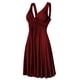 thumbnail image 5 of Vestido de falda acampanada plisada con tirantes retro con cuello en V a la moda para mujer Fridja hj4599, 5 of 6