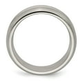 thumbnail image 2 of Grey Titanium Ring Band Wedding Grooved Edward Mirell Polished 7mm, 2 of 6