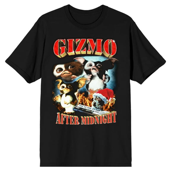 Gremlins Gizmo After Midnight Men's Black T-shirt-Medium
