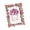 Pink, variant on Elegant Metal Photo Frame With Colorful Enameled Floral Design For Home Decor Tabletop Display