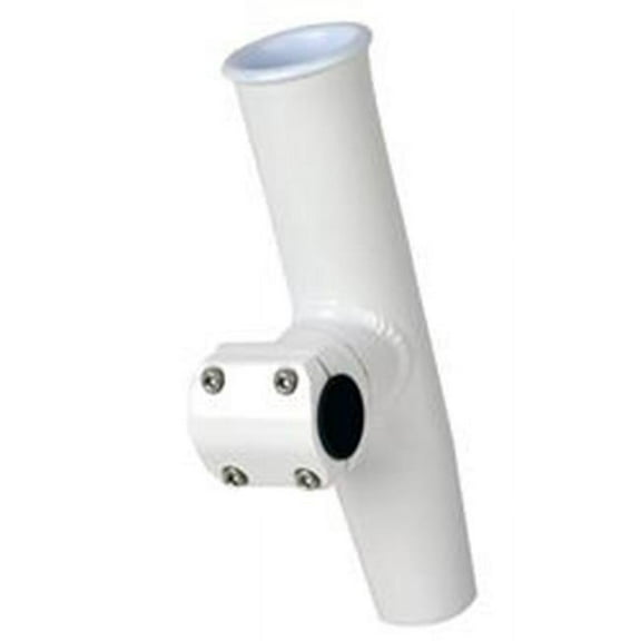 Adjustable Mid Mount Rod Holder with Powder Coat Aluminum & Sleeve & Hex Key, OD-White - 0.87 & 1 in.
