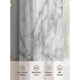 thumbnail image 6 of White Gray Sheer Curtains 96 Inches Long 2 Panels Abstract Art Marble Texture Modern Simple Light Filtering Semi Sheer Window Curtains Drapes for Bedroom Living Room 52"x96", 6 of 7
