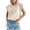 Beige, variant on T Shirts for Women 2026 Summer Short Sleeve Sweater Plain Casual Loose Cap Sleeve Crewneck Knitted Tshirt Blouse
