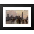 thumbnail image 2 of Alberto Pisa 18x13 Black Modern Framed Museum Art Print Titled - The Houses of Parliament from the Westminster Bridge, 2 of 5