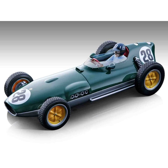 Lotus 16 #28 Graham Hill "F1 British GP" (1959) with Driver Figure "Mythos Series" Ltd Ed to 70 pcs 1/18 Model Car by Tecnomodel