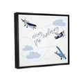 thumbnail image 3 of Stupell Industries Never Stop Exploring Airplanes Jet Black Framed Floating Canvas Wall Art, 16x20, by Sweet Pea Studio, 3 of 5