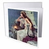 3dRose Fairy Deep in Thought, Greeting Cards, 6 x 6 inches, set of 12