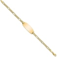 thumbnail image 2 of 14k Yellow Gold Semi-solid Oval Figaro ID Bracelet - 8", 2 of 6
