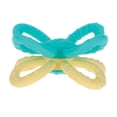 thumbnail image 2 of Nuby Fun Loops Silicone Teether for Babies and Toddlers, Yellow & Aqua, 2 of 8