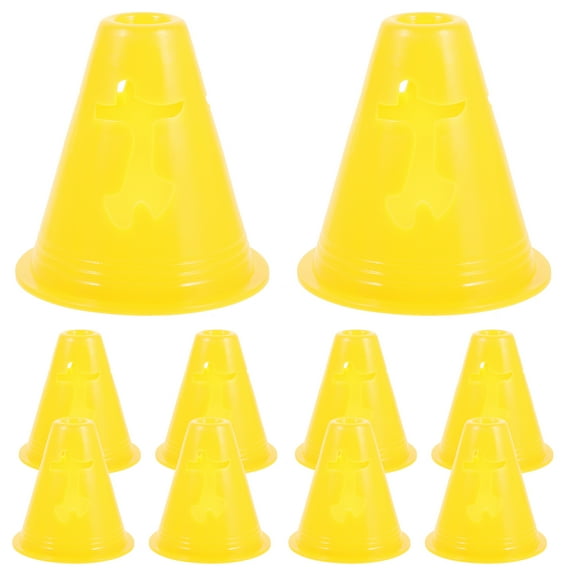 Pungan soccer cones 10Pcs Mini Sports Cones for Agility Training & Obstacle Courses,3.15"X2.95"X2.95"
