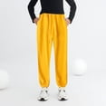 thumbnail image 2 of Zhuashum Boys Sweatpants 8-9 Years Summer Slim Leg Active Jogger Sweatpants With Pockets Warm Kids Trousers Solid Color Pants Relax Fit Playsuit Yellow, 2 of 8