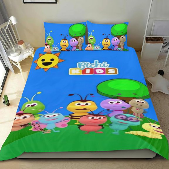 Bichikids Themed Bed Sheet Set Three Piece Set 53x79 In ches Comfortable And Skin Friendly Unique Design Creating A Star Gifts For Family Friends fans