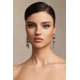 thumbnail image 2 of Pendientes Nasim RounPull con forma de flor y perla de metal irregular, 2 of 3