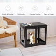 thumbnail image 3 of SAEWUD Dog Crate Furniture, Small Dog Cage End Table with Two Opening Sides, Lockable Door, Puppy Kennel Indoor, Cute and Decorative, Coffee, 3 of 18