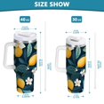 thumbnail image 6 of Yayeee 40oz Double-Wall Insulated Stainless Steel Tumbler with Handle Bottle, Floral Lemon, 6 of 8