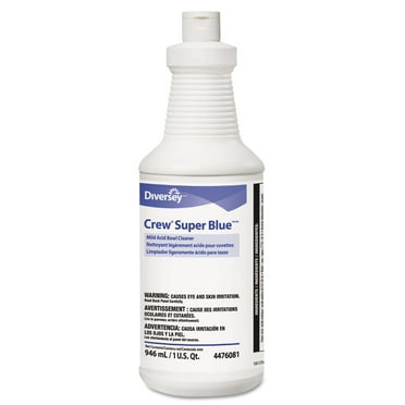Diversey Crew Super Blue Mild Acid Bowl Cleaner Citrus 32oz Squeeze Bottle 12/Carton 94476081