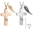thumbnail image 3 of Rustproof Metal Cremation Jewelry Crossed Necklace For Keep Pet Ashes Safely, 3 of 8