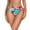 Blue Floral, variant on Women's White(Strappy Crossing) High Cut High Waisted Bikini Bottom Size Medium
