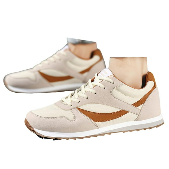 Fsqjgq Classic Mens Shoes Lace Up Flat Sneakers Casual Work Walking Shoe Lightweight Gym Sneaker