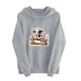 thumbnail image 2 of Aimik Cute Graphic Hoodies Sweatshirts for Women Fall Winter Drawstring Cow Print Pullover Tops Womens Loose Comfy Clothes with Pocket, 2 of 6