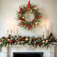 thumbnail image 6 of Gnwei Christmas Wreath, 20 Inch Christmas Wreaths for Front Door, Large Winter Door Wreath with Ball Ornaments, Berries and Norfolk Pines, Xmas Decor for Indoor Outdoor Wall Windows, 6 of 9