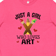 thumbnail image 4 of Inktastic Artist Just a Girl Who Loves Art Youth T-Shirt, 4 of 5