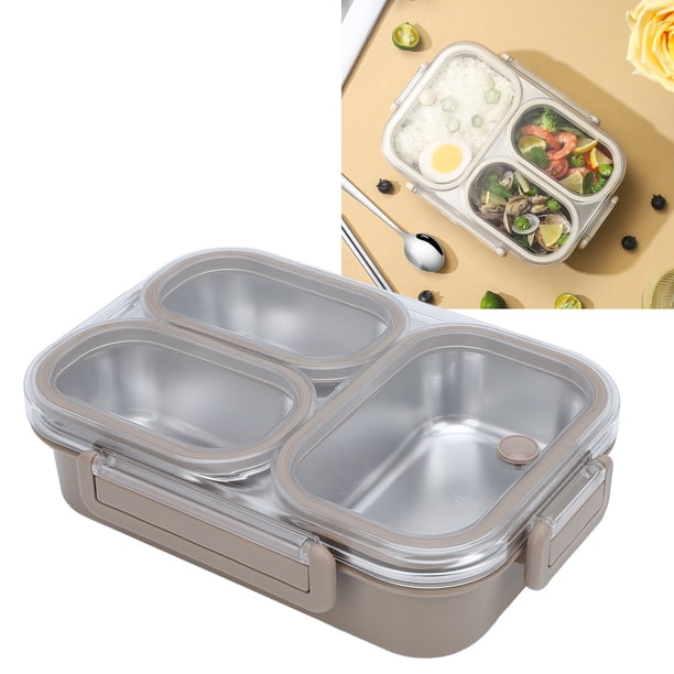 Contenedor de Lonchera, Contenedor de Alimentos de 1.2L DE 1.2L Portable 304 Acero inoxidable para la Oficina Escolar