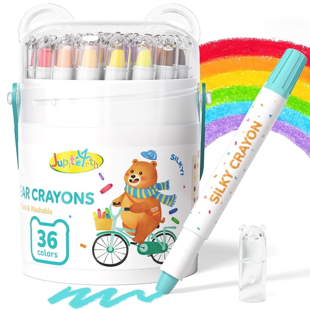 Lápices de colores JUPITEARTH de 36 colores para niños de 1 a 3 años y niños de 4 a 8 años