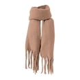 thumbnail image 3 of ZSQDM Autumn and Winter New Coarse Fringed Circle Sand Solid Color Scarf for Women and Men Thickened Shawl beanie of Men Wide Brim Hats for Women Scarf ,Hat,& Gloves Cat Claw Caps, 3 of 3