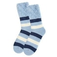 thumbnail image 3 of MeMoi Women's Multi Stripe Plush Cabin Socks - Womens - Female, 9-11, Dusty Blue, 3 of 6