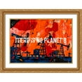 thumbnail image 2 of Stephen Chambers 24x18 Gold Ornate Wood Framed With Double Matting Wall Art Titled - Planet B, 2 of 6