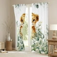 thumbnail image 3 of Feelyou Kawaii Wildlife Leopard Blackout Curtains Set of 2 (52x84 Each), Green Eucalyptus Leaves Window Curtains, Cartoon Cheetah Curtains and Drapes, Window Curtains Decor, 3 of 6