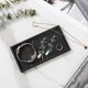 thumbnail image 3 of Bathroom Vanity Tray, 8 x 4 inch Resin Dresser Jewelry Ring Dish for Perfume Soap Towel Bathroom Accessories, Mini, Ink Black, 3 of 4